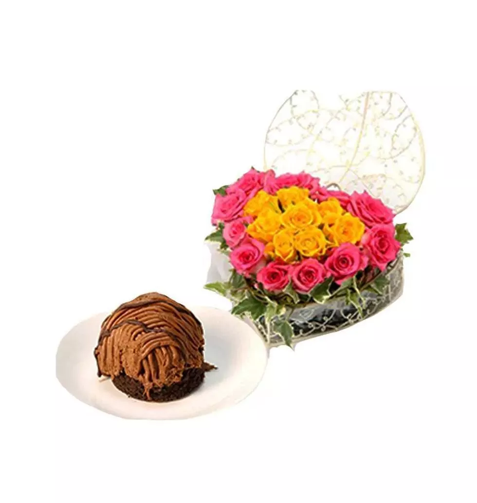 Mixed Roses Arrangement & Mont Blanc