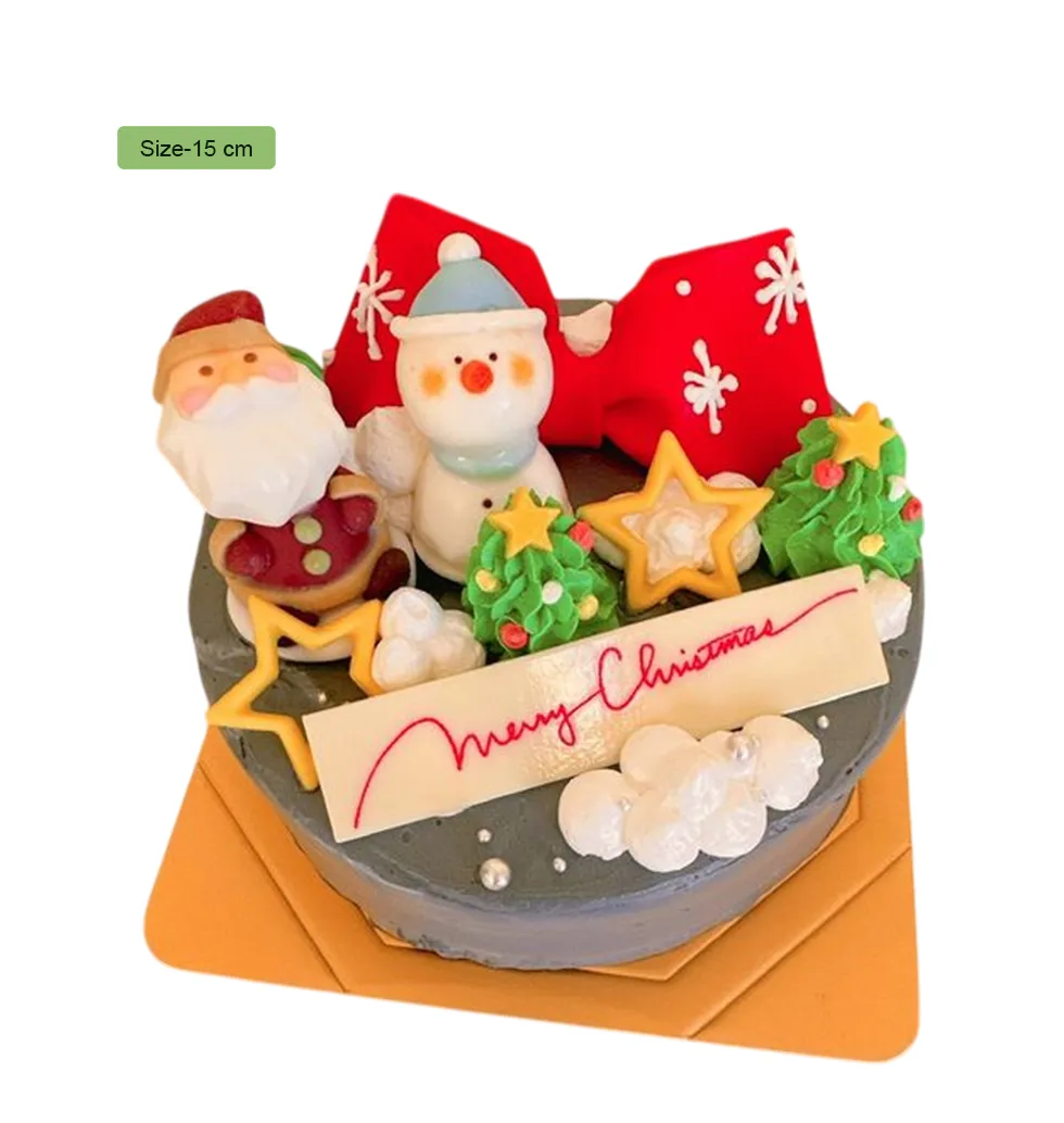 Delightful Christmas Santa Sign Cake