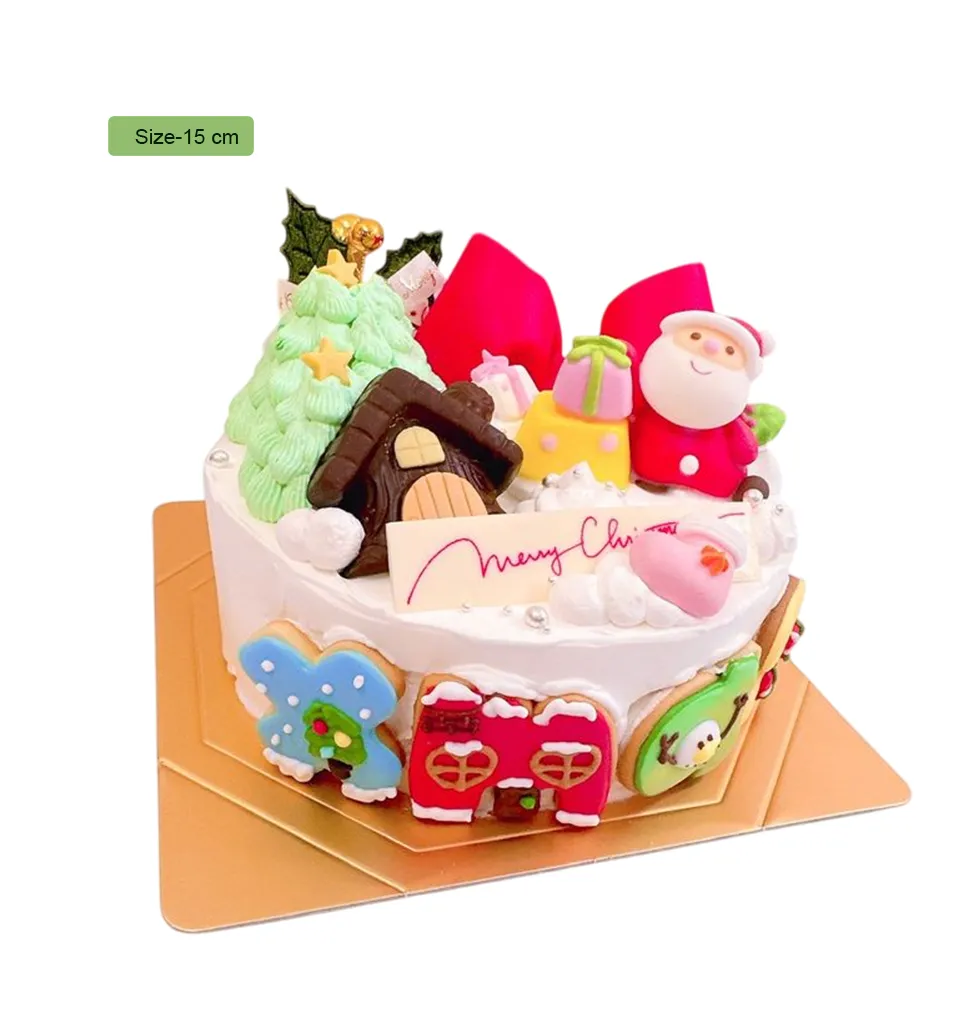 Adorable Christmas Santa Claus Cake